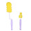 2Pièces Brosse De Bébé Violet Silicone 360 Rotation Nettoyage 6