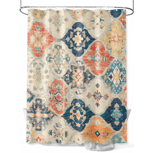 Boho Shower Curtain Waterproof Polyester 72 x 96 in