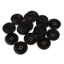 Kahvinväriset mustat puunapit 30 mm pyöreät 4-reikäiset 20 kpl