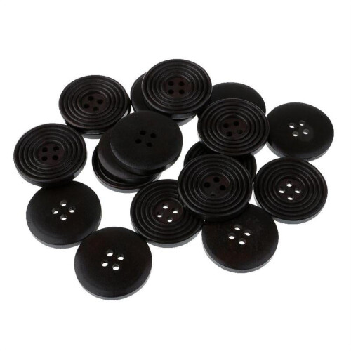 Trärunda 4-hålsknappar 30 mm – 20 st
