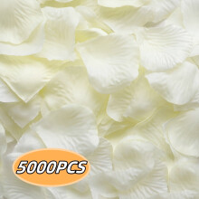 Artificial Silk Rose Petals – 5000 pcs, Ivory