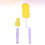 2Pièces Brosse De Bébé Violet Silicone 360 Rotation Nettoyage 10