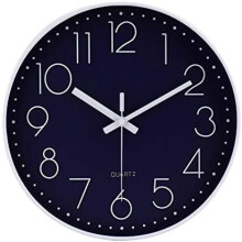 14 Inch Silent Quartz Wall Clock in Cement Grey