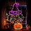 Iron Halloween Pumpkin Window Light with Remote 1