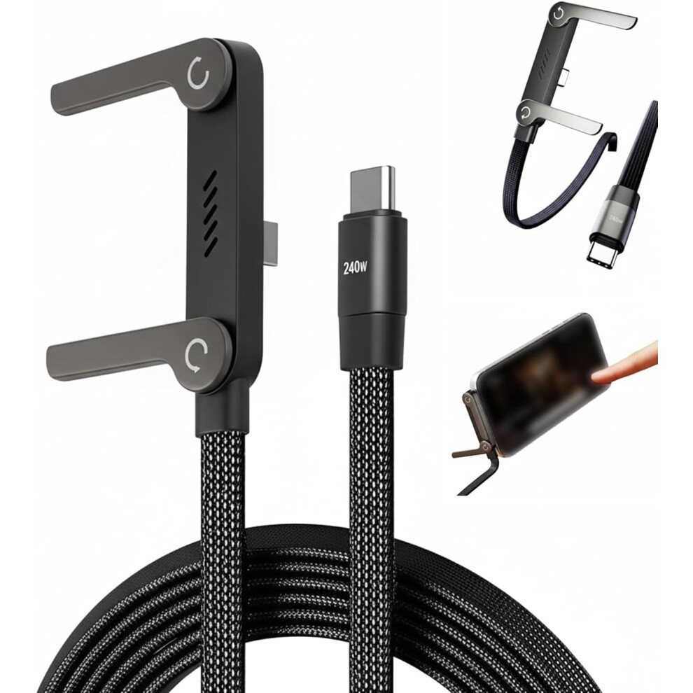 Invisible Holder Charging Cable Usb-C 240W 2-In-1 Stand 9377112855905