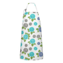 Pioneer Flower Floral Apron Cotton-Linen 33x27 Inch