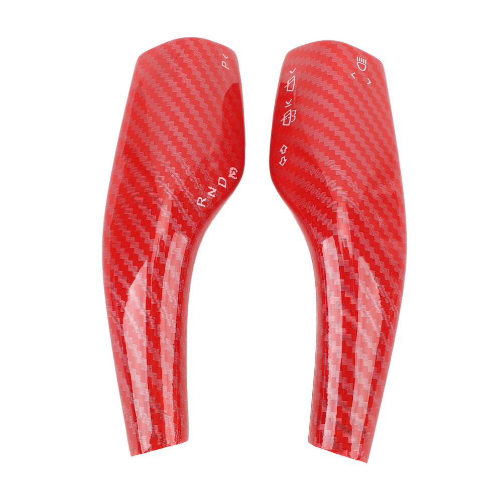 Carbon Fiber Style Steering Gear Shift Lever Cover + Abs, Easy Install Red 7901390926211