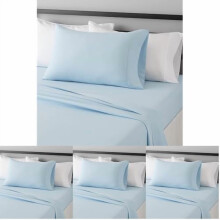 Microfiber Bed Sheet Set 3-Piece Twin Light Blue