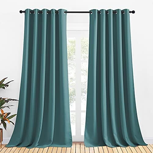 Blackout Curtain Panels with Silver Grommets, 34" x 60",