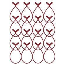 Christmas Garland Ties, 16Pcs 20in Flexible and Reusable Twist Ties for Banisters, Home Decor and Holiday Crafts, Red