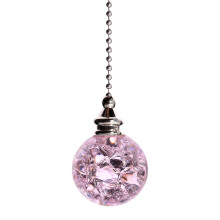 Corrente de puxar com esfera de cristal craquelado de 53 cm (21 pol.)
