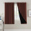 Blackout Curtains with Black Liner, 52"W x 84"L, Pair 1
