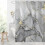 Grey Marble Abstract Shower Curtain 72x72 in 1