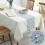 Cotton-Linen Tablecloth 55 x 102 in Blue 1