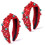 Weihnachtsstirnband, rotes Perlen-Strass-Haarband 2 1