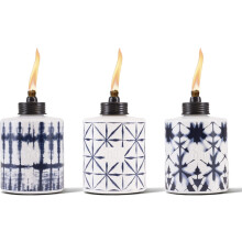 TIKI Tie-Dye Glazen Tafeltoorts 3-pack
