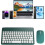 Ultra Slim Retro Bluetooth Keyboard & Mouse Combo – Rechargeable, Mini, Compatible with iPhone, Windows, Android, Tablet, Smartphone (Pink) 2