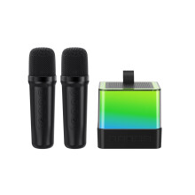Karaoke Machine with Bluetooth, 2 Microphones, LED Display,