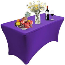 Mantel rectangular de spandex elástico de 2,44 m (8 pies)