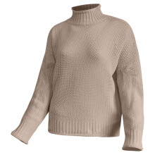 Dames gebreide trui van dik garen, effen kleur, herfst/winter pullover