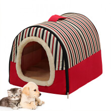 AUQ3D Transformerbar Hundeseng – Vaskbar, Rød, Mellem