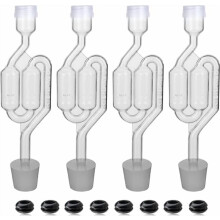 Set fermentatiewatersloten: 4 watersloten, 4 stoppen, 8 rubberen ringen