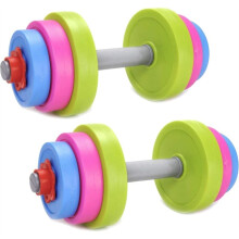Kids Workout Dumbbell Weights Set - Toddler Toy Gym Equipment for Pretend Lifting, Exercis Fill with Sand or Water