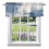 Blue Abstract Gradient Valance 54x18in Rod Pocket 1