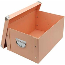 Collapsible Keepsake Box with Metal Corners & Lid