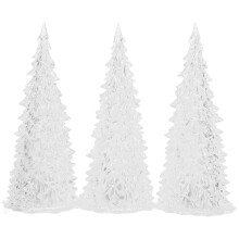 Set of 3 Clear Acrylic Color-Changing LED Christmas Trees