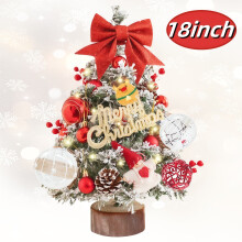 18-Inch Mini Christmas Tree with LED Lights