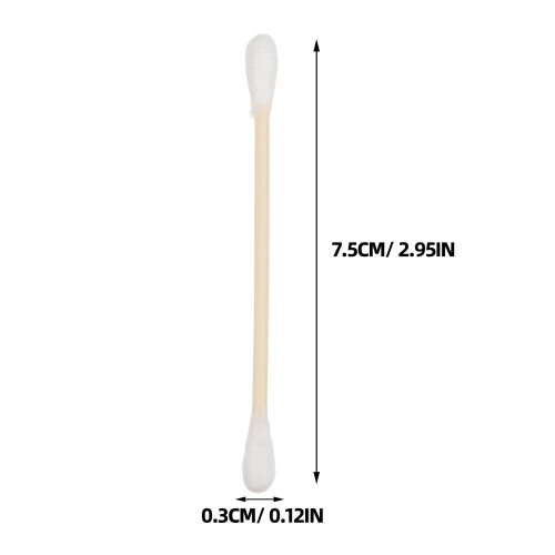 100Pièces Coton-Tiges Bois Naturel Usage Multiple Nettoyage 2