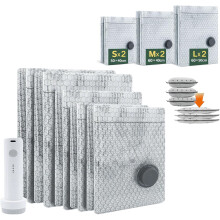Vacuum Storage Bags Set with Rechargeable Pump