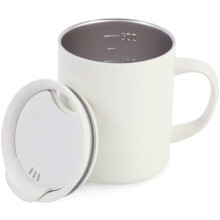 Weißer isolierter Edelstahl-Kaffeebecher, 355 ml