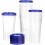 32 oz Clear Deli Containers with Blue Twist Lids (6 Pack) 1