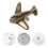 Gylden flyformet møbelknop, 5,5 cm 1