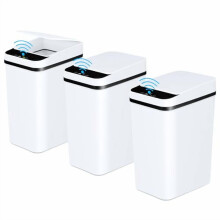 Cestino per rifiuti automatico slim da 2,2 galloni, bianco