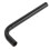 Curved Iron Lamp Stem Black 12.4 cm 1