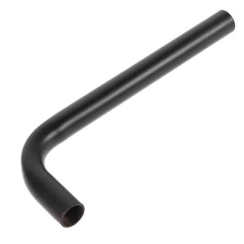 Curved Iron Lamp Stem Black 12.4 cm