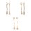 6 Perruques Beige Fibre Résistante Coiffure Facile 5