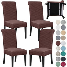 4-Pack Stretch Dining Chair Covers with Seat Belt