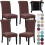 4-Pack Stretch Dining Chair Covers with Seat Belt 1