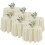 6 Pack Ivory Round Tablecloths 90" Polyester 1