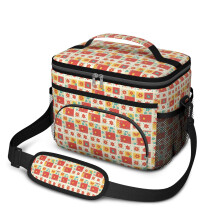 Blommig isolerad lunchväska 25x17x20 cm