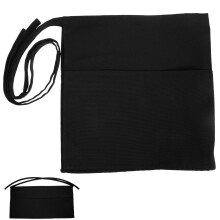 Schwarze Kellnerschürze aus Baumwoll-Polyester-Mischgewebe mit Taschen