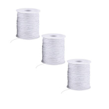 1 mm elastische Kordel zur Armbandherstellung, 3er-Pack