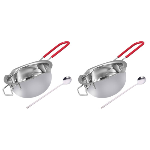 2Sets Schmelztopf Mit Löffel, Und , Silber 1