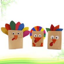 Kit de bricolage de dinde pour enfants – Ensemble de papier à faire soi-même, 3 pièces