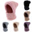 Women's Windproof Knitted Hat and Scarf Set Fleece Lined 2