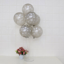 Silver Snowflake Latex Balloons 12 pcs